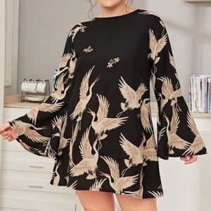 Crane Dress- A line, bell